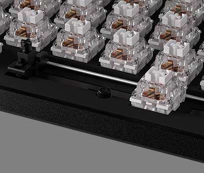 Close-up of ROG keyboard stabilizer