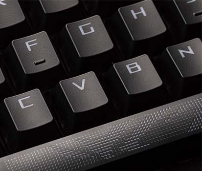 ROG UV-coated ABS keycaps close-up