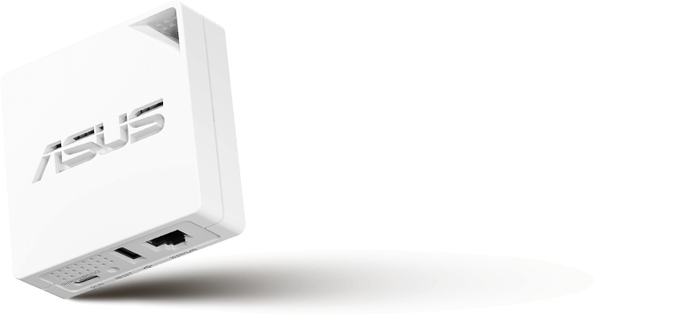 RT-AX50 Go angled towards the left, with a slight backward tilt.