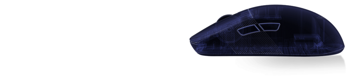 The ROG Harpe Ace Aim Lab Edition in side view 