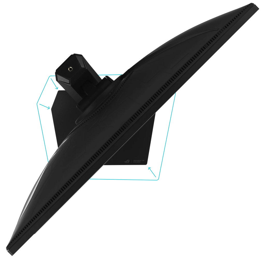 A photo of the top of an XG248QSG monitor
