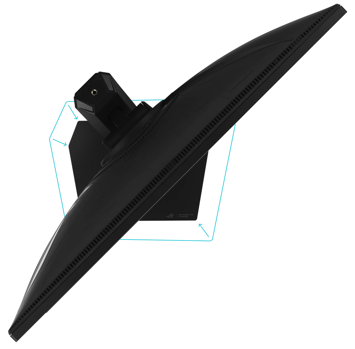 A photo of the top of an XG248QSG monitor