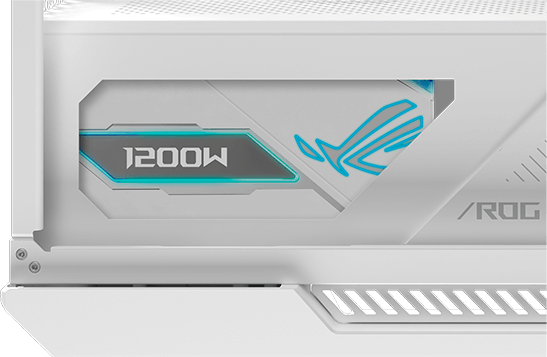 Helios II highlights the PSU shroud with ROG Thor III installed.