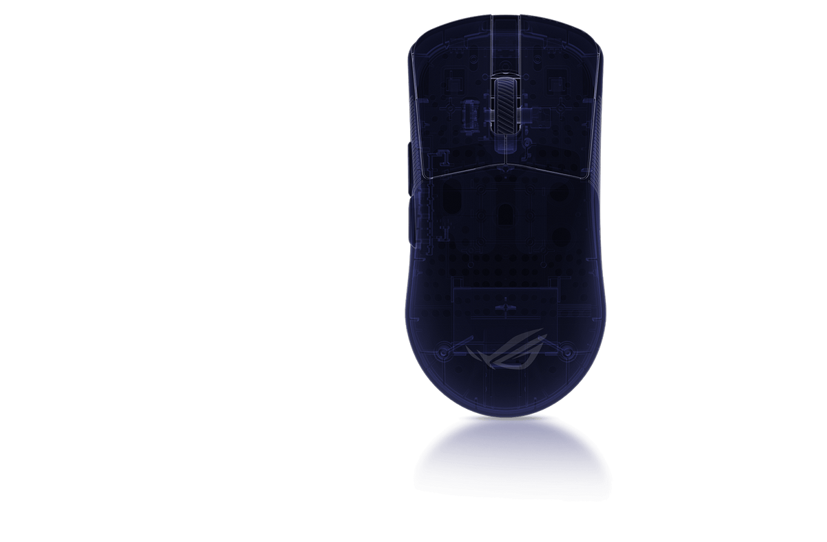 The ROG Harpe Ace Aim Lab Edition in top view