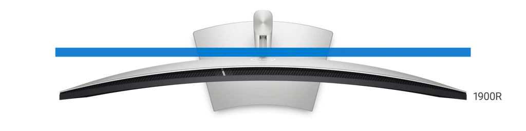 View top-down Dell UltraSharp 34 Curved Thunderbolt™ Hub Monitor - U3425WE