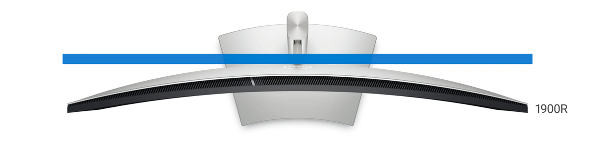 View top-down Dell UltraSharp 34 Curved Thunderbolt™ Hub Monitor - U3425WE