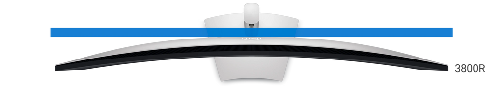 View top-down Dell UltraSharp 49 Curved USB-C Hub Monitor - U4924DW