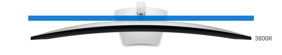 View top-down Dell UltraSharp 49 Curved USB-C Hub Monitor - U4924DW