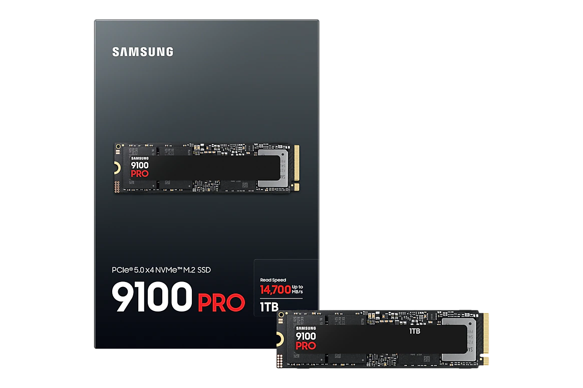 9100 PRO, PCIe 5.0, NVMe M.2 SSD PKG-Full-Shot Black 