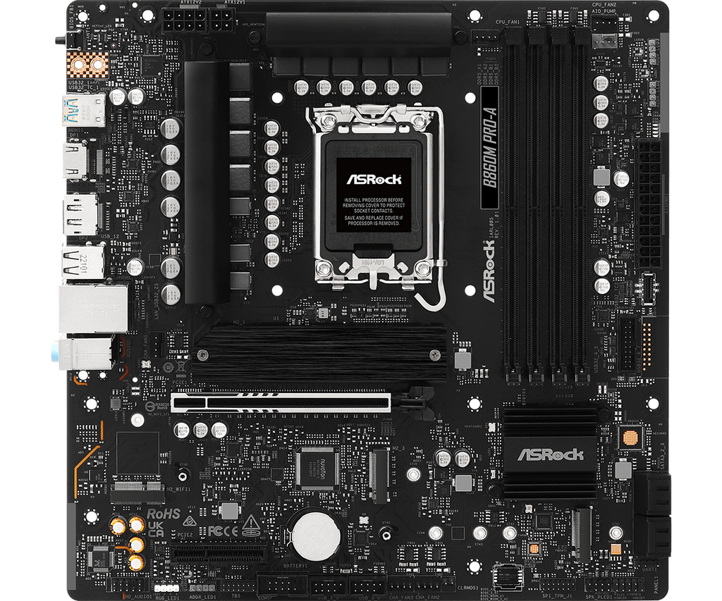 ASRock B860M Pro-A LGA1851 Micro ATX Motherboard - view 2