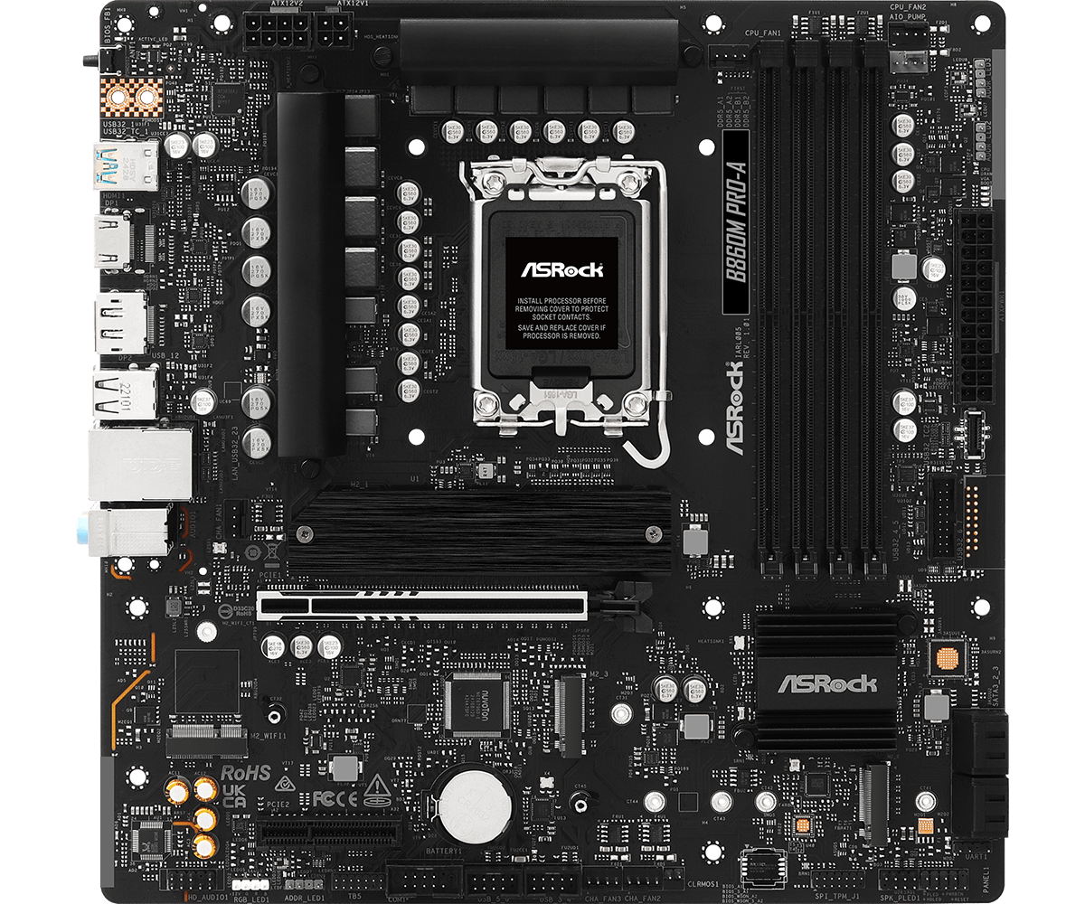 ASRock B860M Pro-A LGA1851 Micro ATX Motherboard - view 2