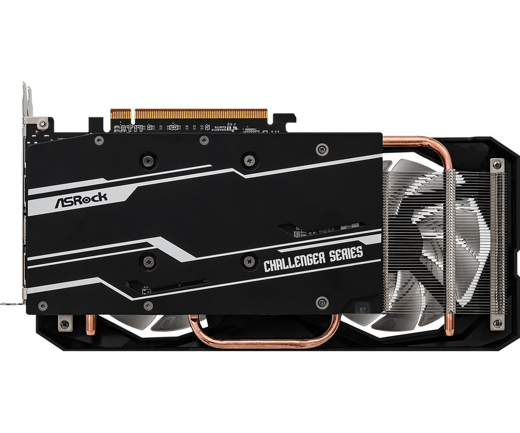 ASRock Radeon RX 7600 Challenger OC 8GB GDDR6 Graphics Card - backplate