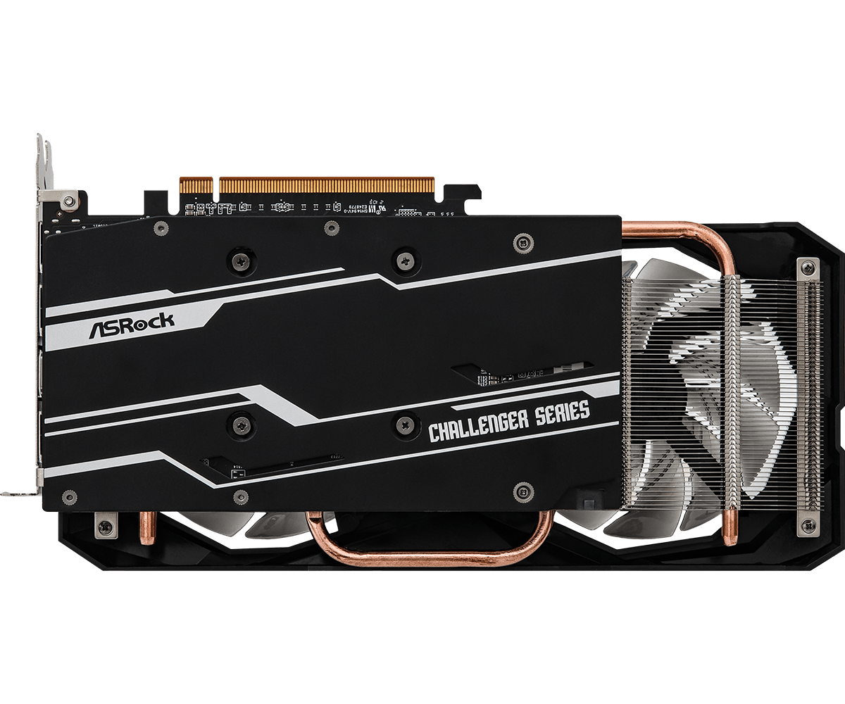 ASRock Radeon RX 7600 Challenger OC 8GB GDDR6 Graphics Card - backplate