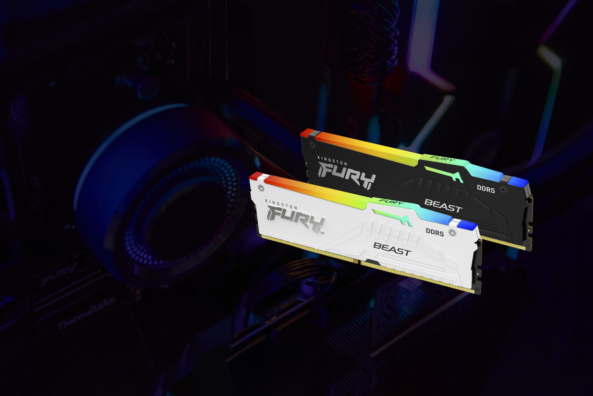 Kingston FURY Beast White RGB 64GB DDR5 6000MT/s CL36 Kit