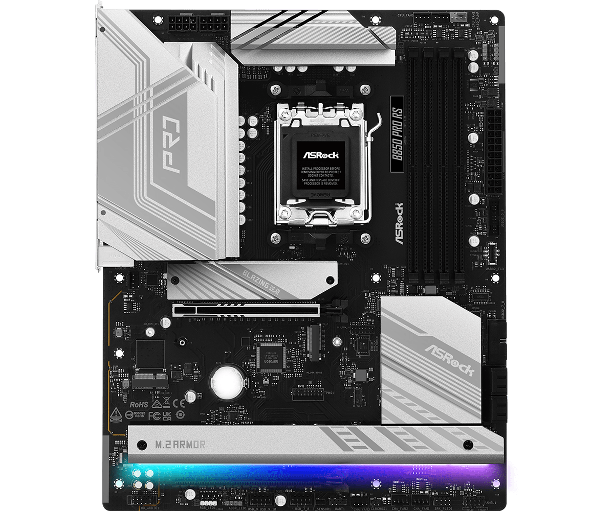 ASRock B850 Pro RS AM5 ATX Motherboard - view 2