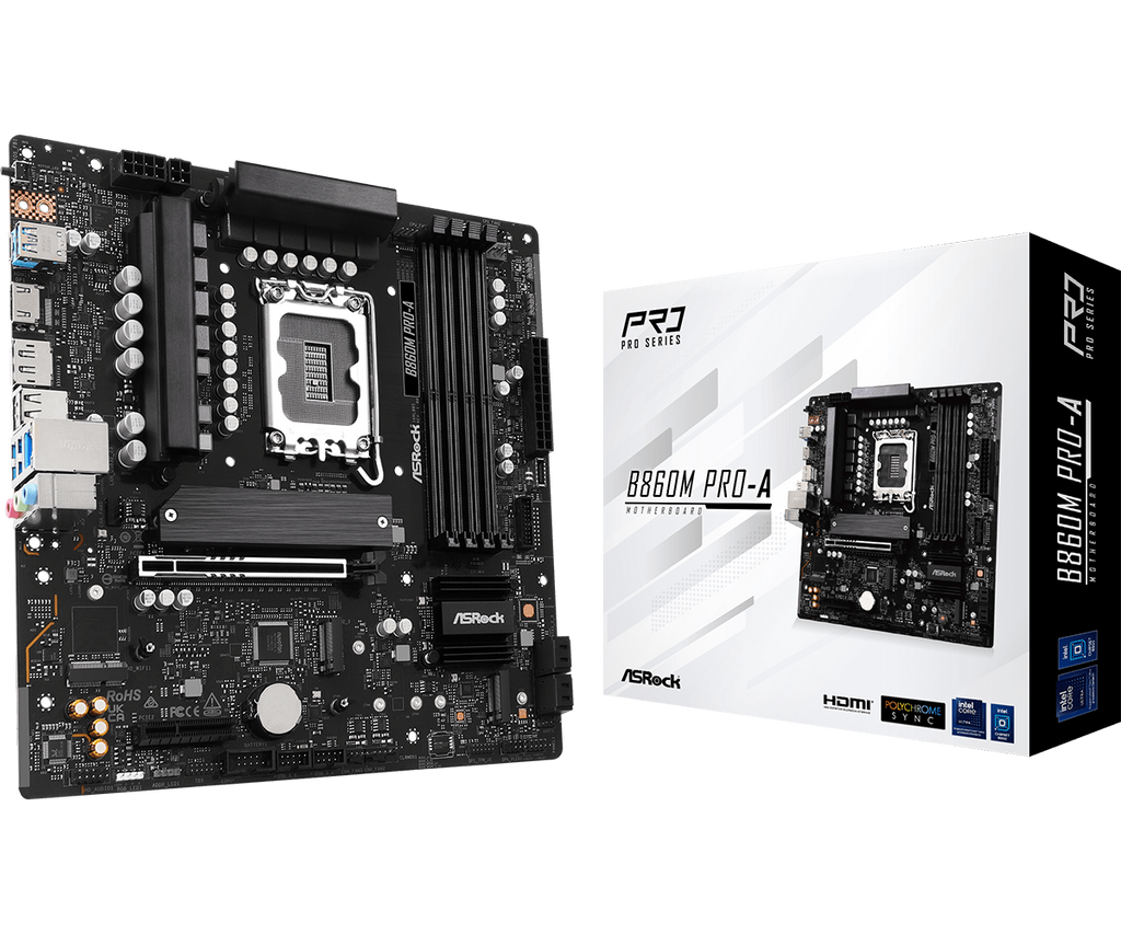 ASRock B860M Pro-A LGA1851 Micro ATX Motherboard - view 1
