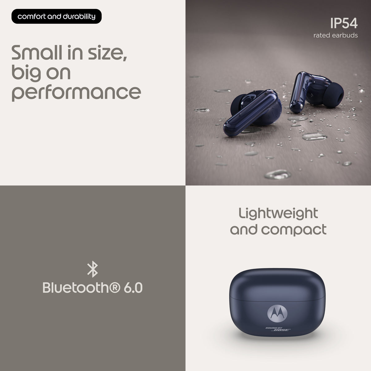 Motorola Moto Buds 2 Plus - Bose Sound, ANC, Bluetooth 6.0