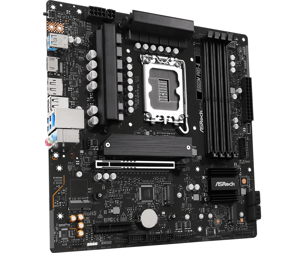 ASRock B860M Pro-A LGA1851 Micro ATX Motherboard - view 4