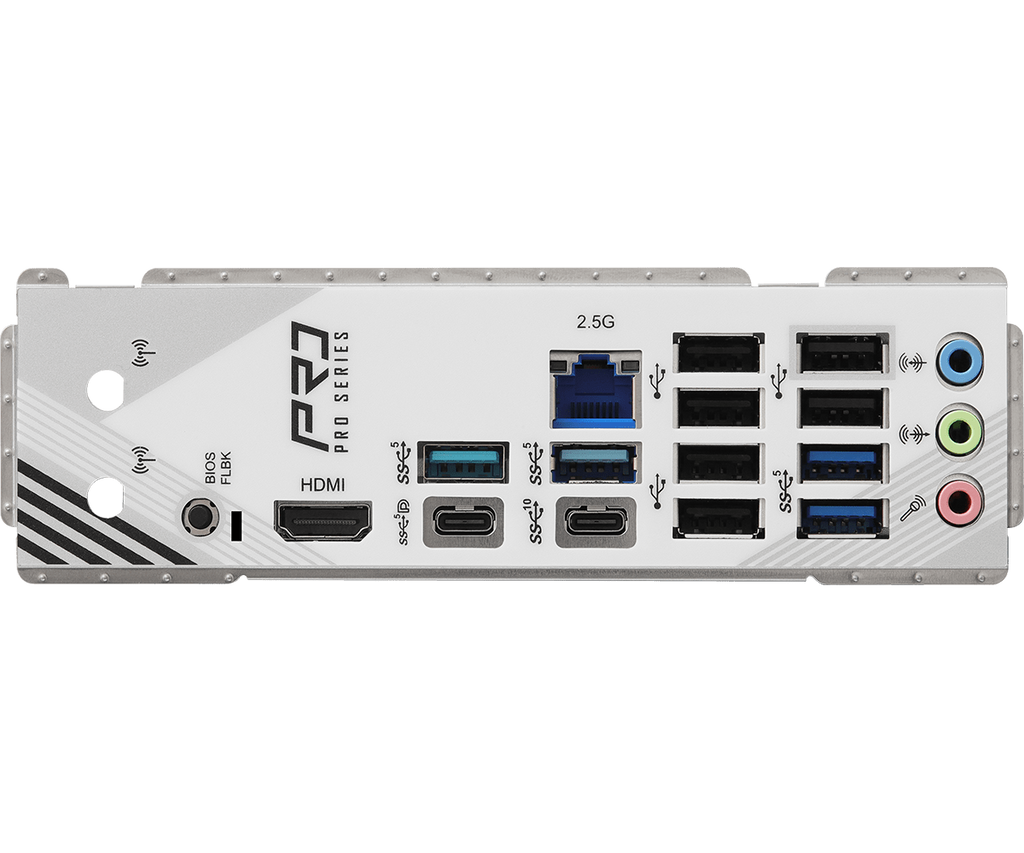 ASRock B850 Pro RS AM5 ATX Motherboard - rear I/O panel