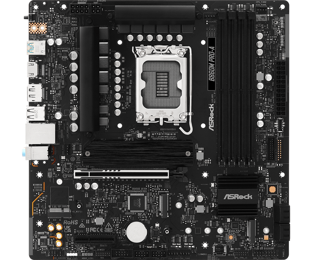 ASRock B860M Pro-A LGA1851 Micro ATX Motherboard - view 3