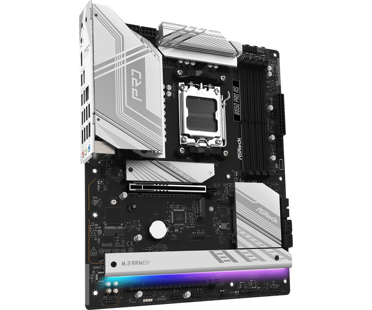 ASRock B850 Pro RS AM5 ATX Motherboard - view 4