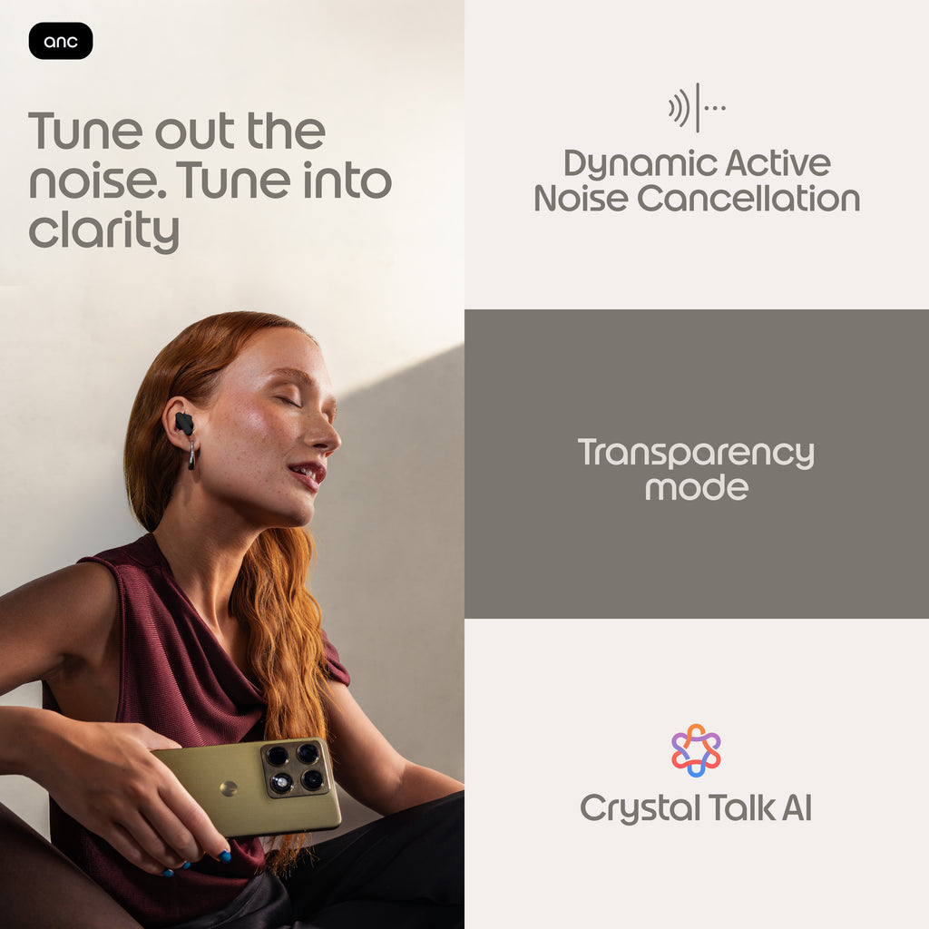 Motorola Moto Buds 2 Plus - Bose Sound, ANC, Bluetooth 6.0