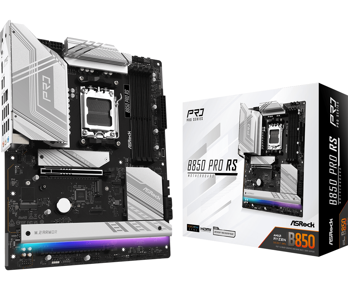 ASRock B850 Pro RS AM5 ATX Motherboard - view 1