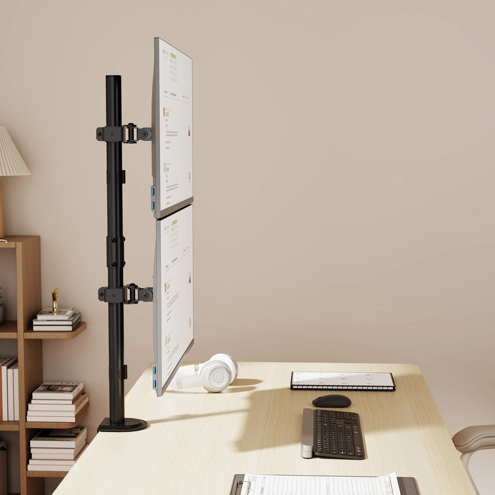 Vertical Double Monitor Mount