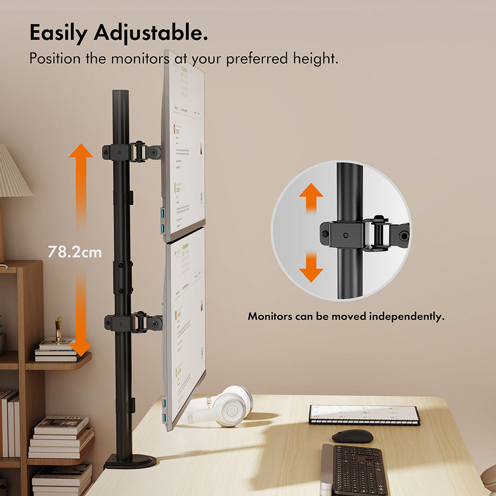 Vertical Double Monitor Mount