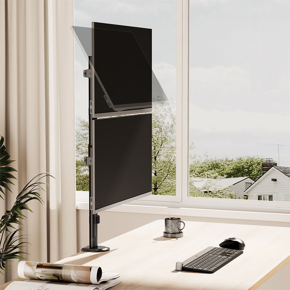 Vertical Double Monitor Mount