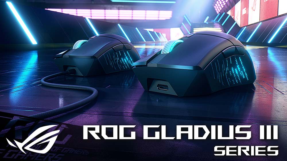 ASUS ROG Gladius III Wired Gaming Mouse - 26K DPI
