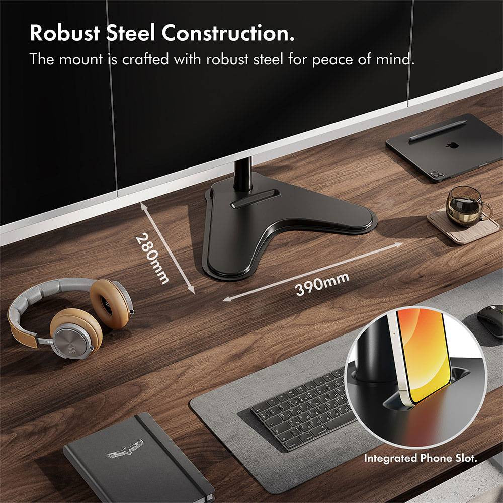 VonHaus Triple Monitor Stand 17-27 inch VESA