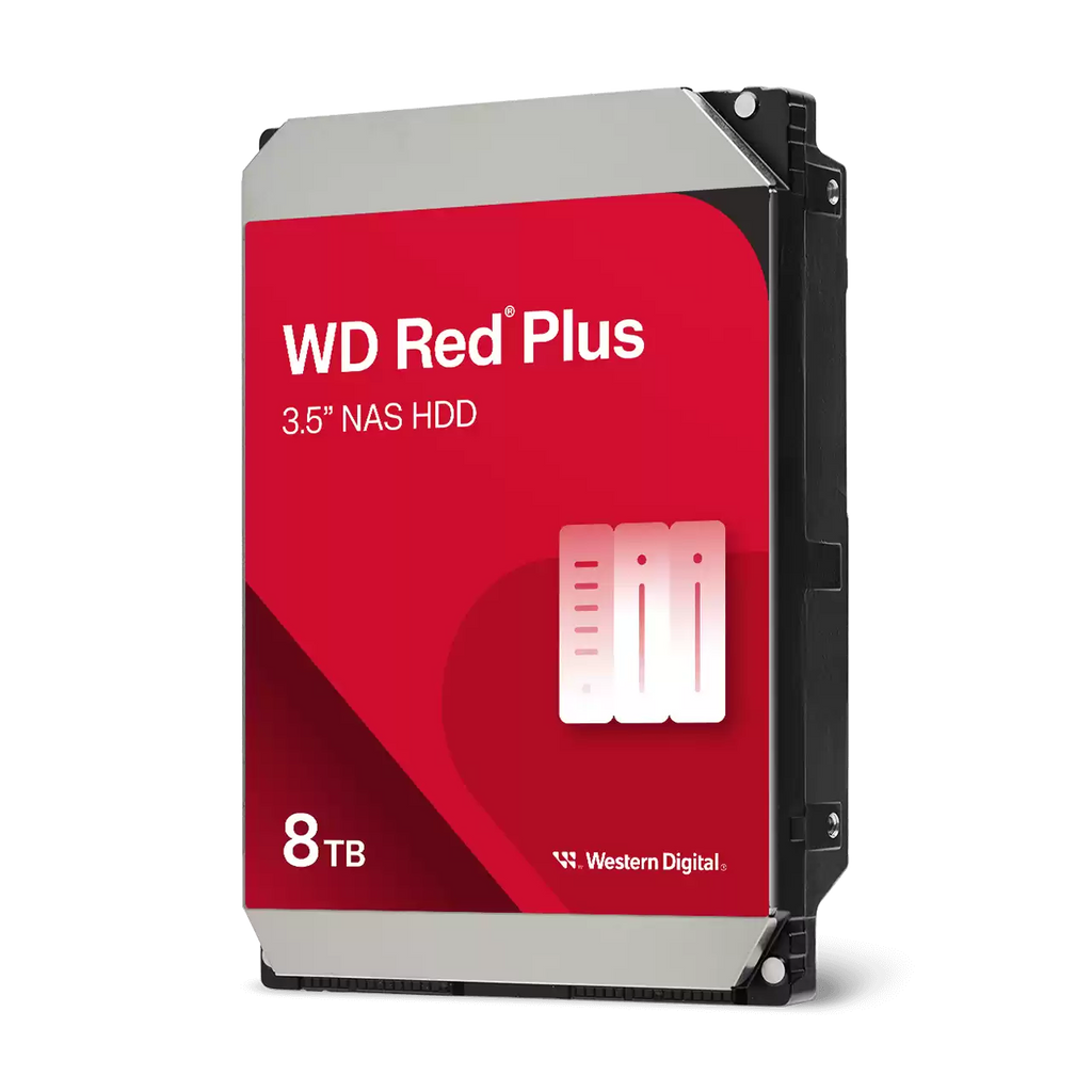 WD Red Plus Internal Network Attached Storage HDD 3.5 8TB- Zoom Image