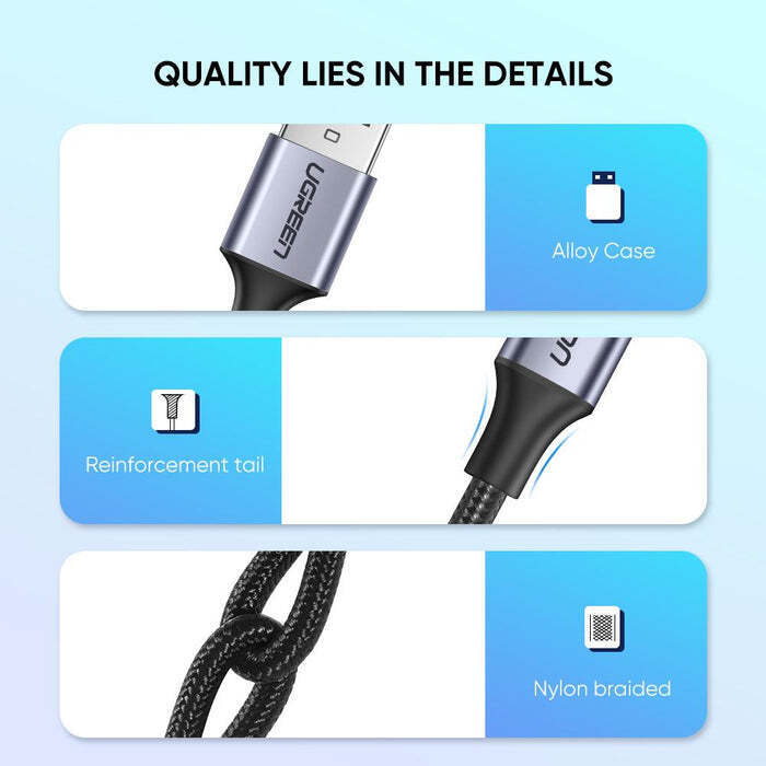 UGREEN 3A USB type to USB C Charging Cable - Quick Charge 3.0 - 2.0 - Tech Syndicate