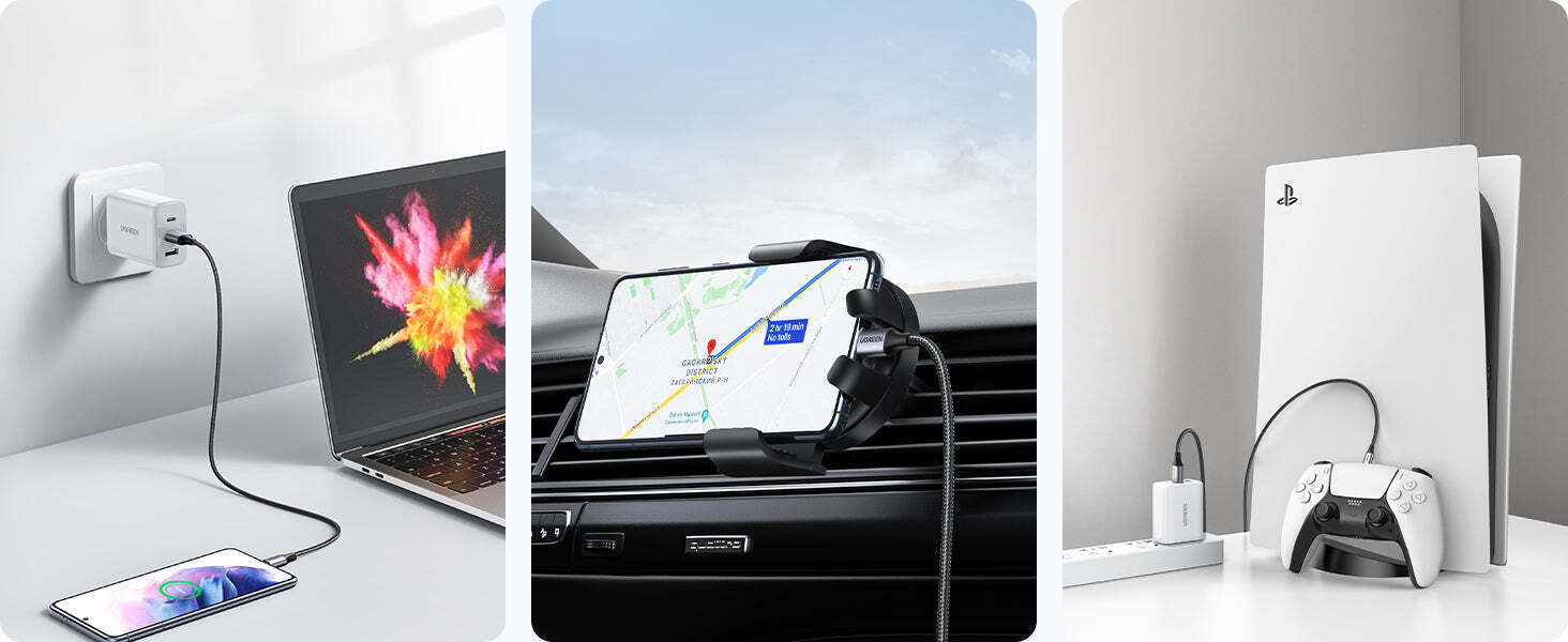 UGREEN 3A USB type to USB C Charging Cable - Quick Charge 3.0 & 2.0 - Tech Syndicate 